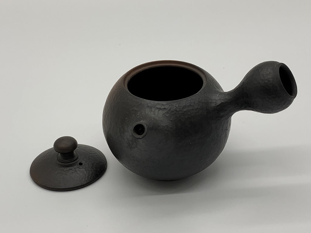 焼締 横手急須 砲口 南蛮風 備前 窯変 常滑 益規作 朱