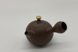 益規作 朱泥窯変たたき横手急須 金つまみ