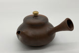 益規作 朱泥窯変たたき横手急須 大 金つまみ